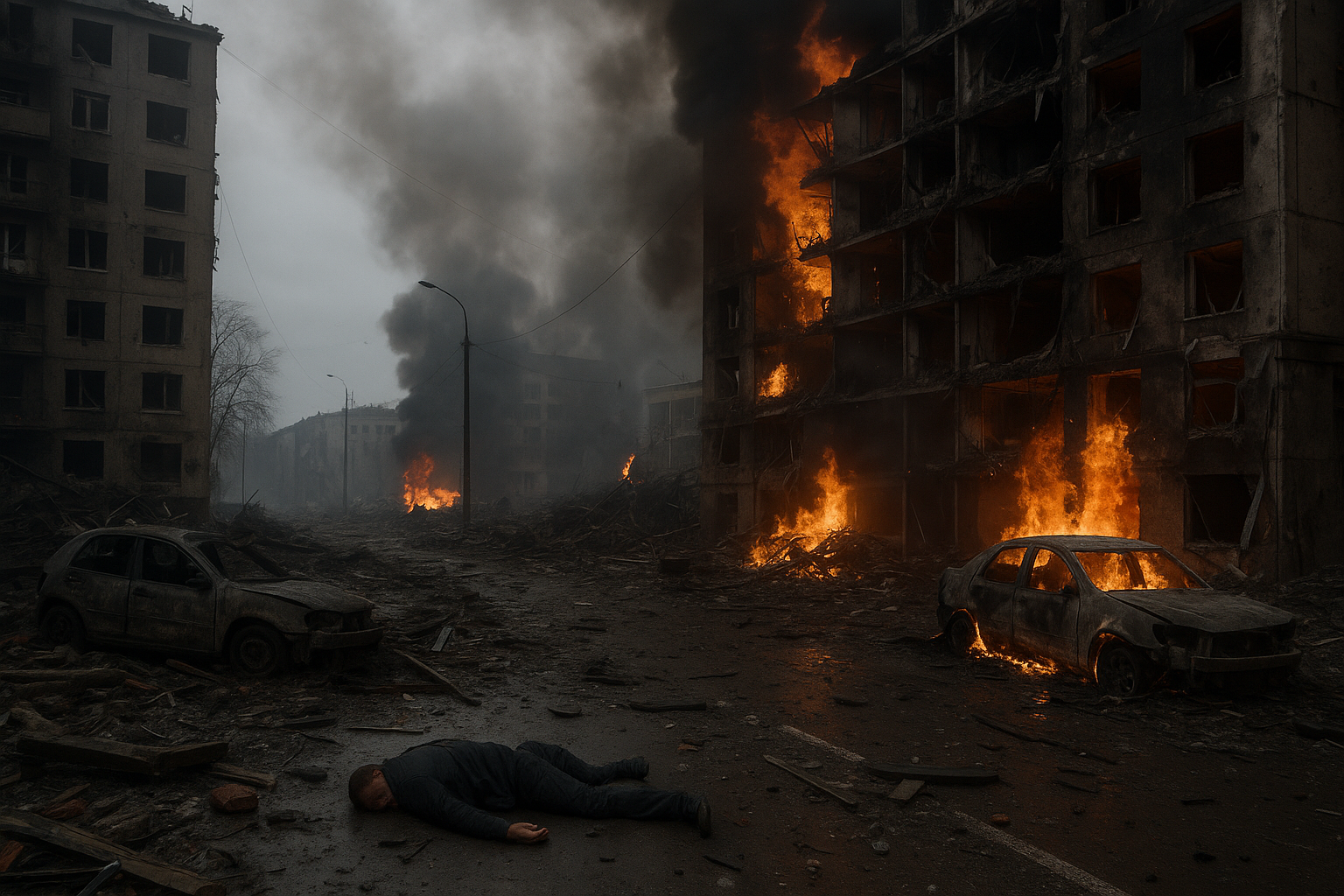 Rosyjskie drony i pociski uderzyły w ukraińskie miasta, powodując ofiary śmiertelne